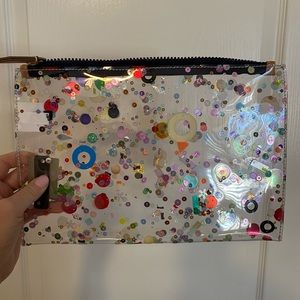 J. Crew NWT confetti pouch